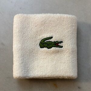 Lacoste Ivory Wristband with Green Crocodile Emblem